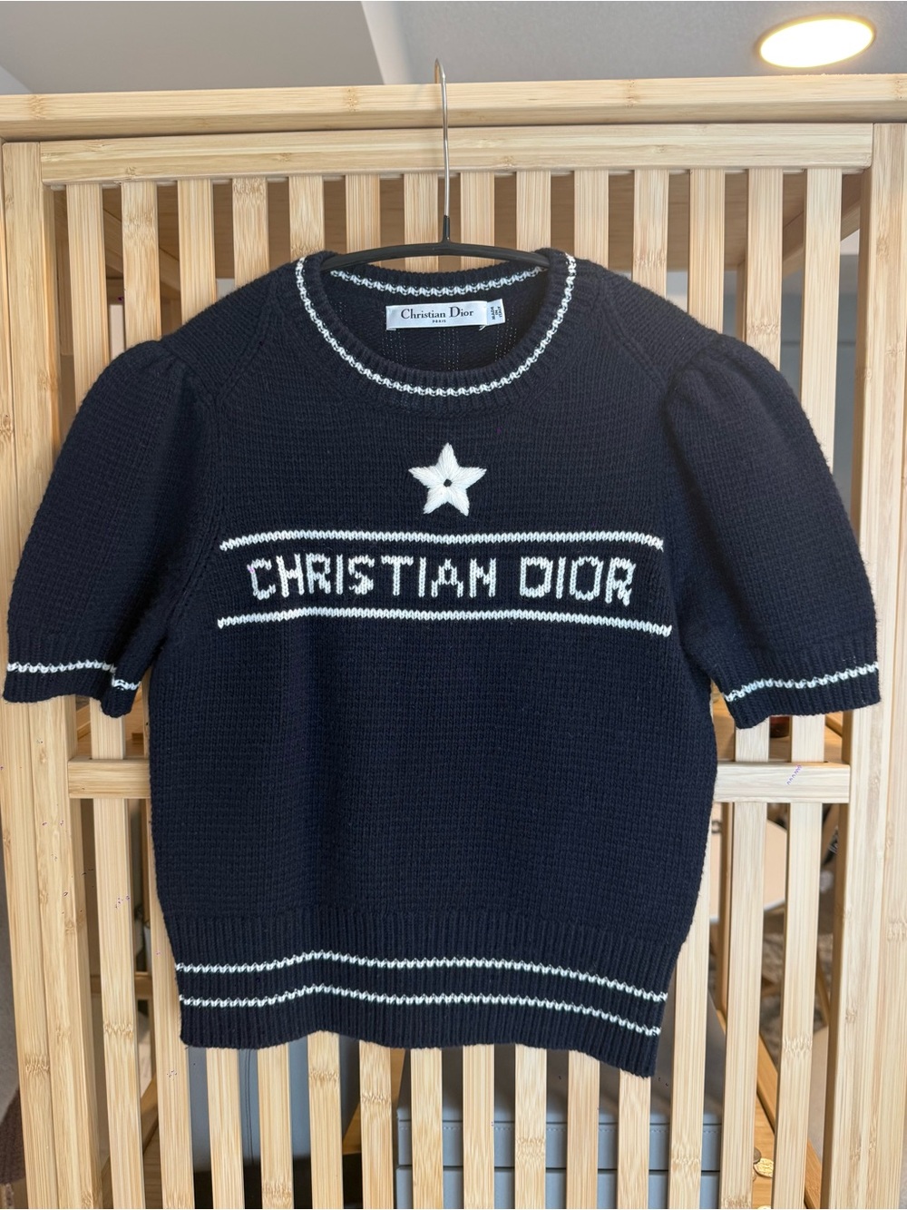 Dior Navy and White Logo Crewneck Sweater